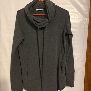 Pink Clover Charcoal Cowl Neck Sweatshirt